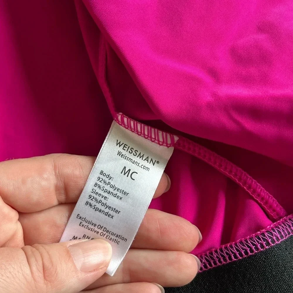 Weissman dance costume jacket, glittery pink and blue. Size MC